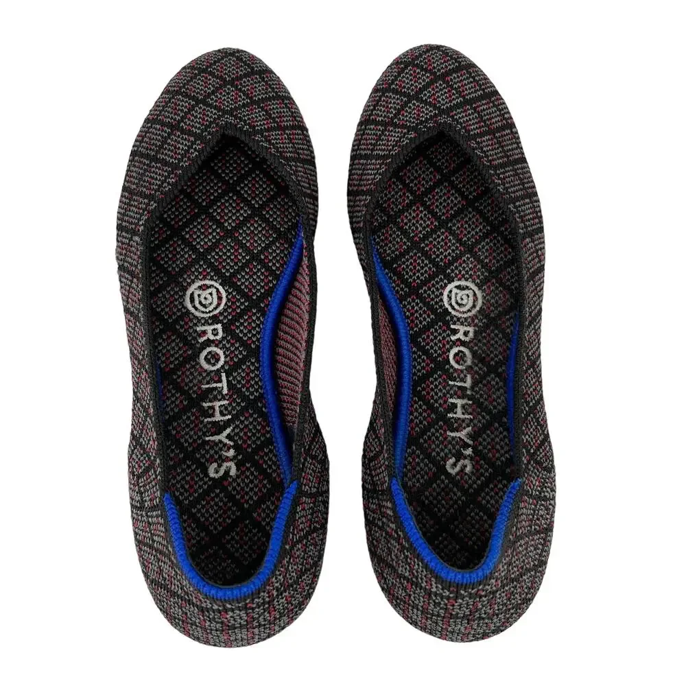 Rothy’s Nordstrom Exclusive Charcoal Tweed Flats 5.5 Retired